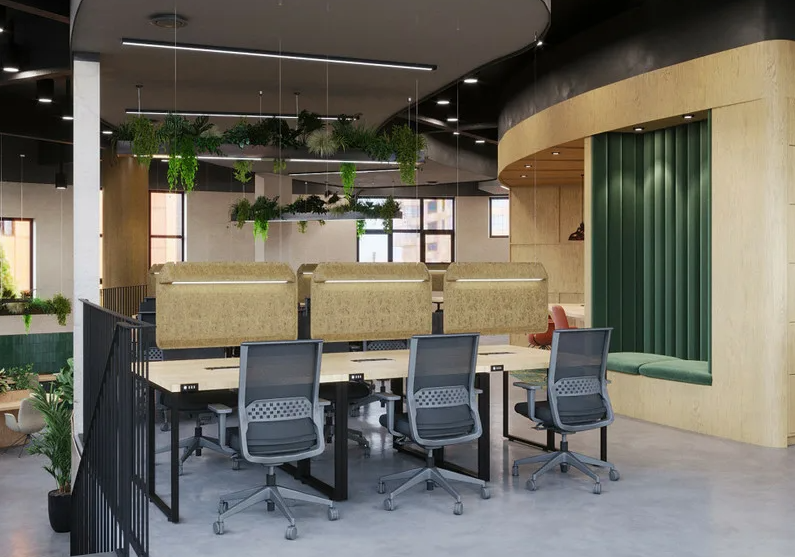 Quiet and refined neighborhood coworking lounge